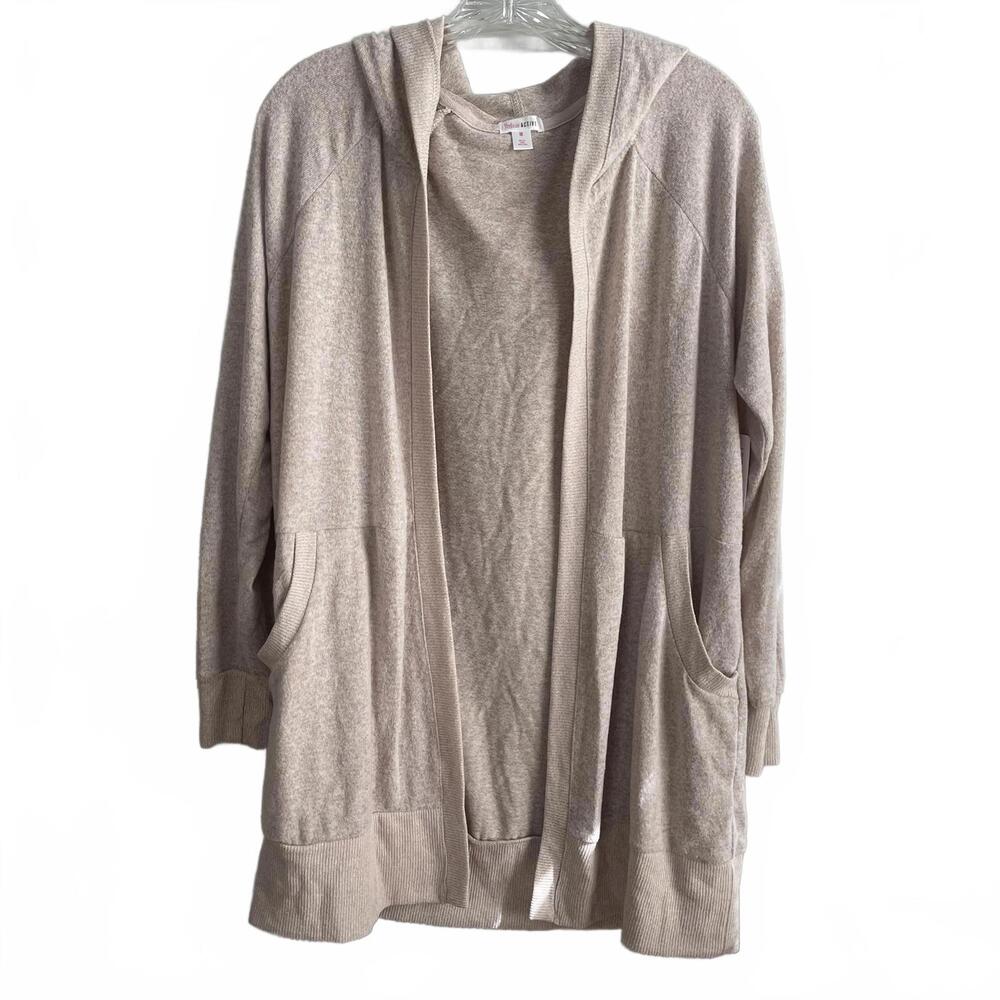 NWT Flirtitude Active Open Front Soft Boho Oatmeal Tan Cardigan Size M